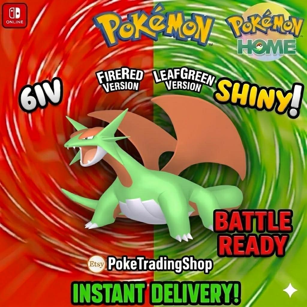 Фото покемона БЛЕСТЯЩИЙ SALAMENCE Pokémon FireRed LeafGreen 6IV Готов к состязательным битвам