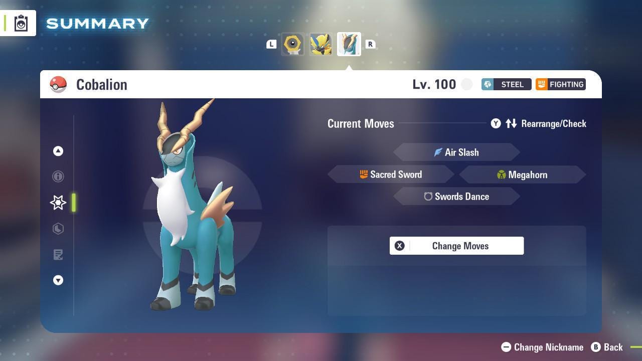Non Shiny 6IV Cobalion Pokemon Legends Za Mega Dimension DLC 6IV Competitive Battle Ready Pokémon card photo 3