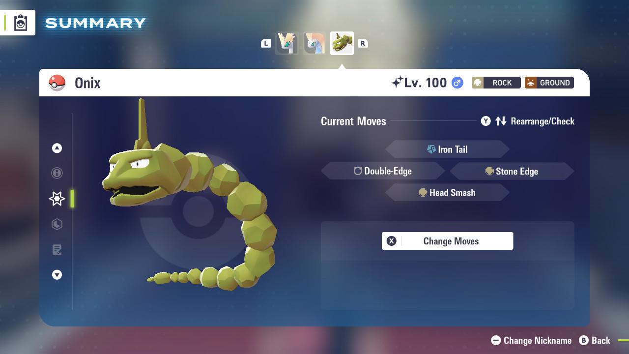 Foto de la carta Pokémon ONIX variocolor Pokémon Legends ZA 6IV listo para la batalla competitiva 3