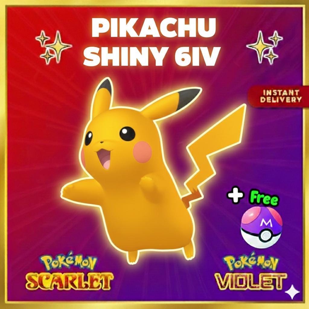 Foto de la carta Pokémon Pikachu variocolor de Pokémon Escarlata y Púrpura 6IV competitivo listo para la batalla