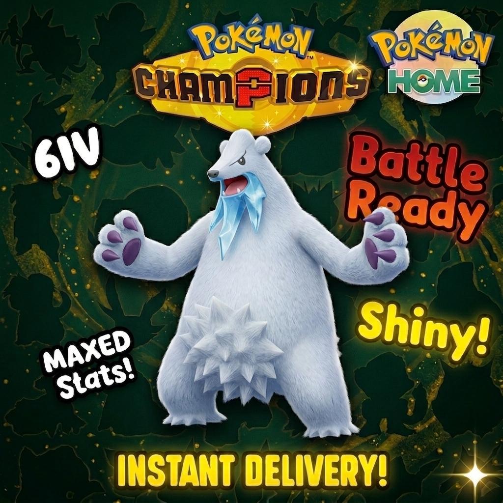 Shiny Beartic Pokémon Champions 6IV Competitive Battle Ready – Champions Pokémon card photo