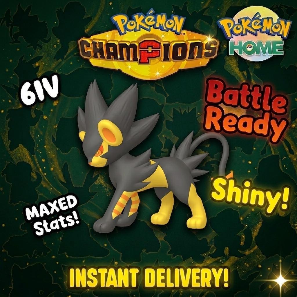 Shiny Luxray Pokémon Champions 6IV Competitive Battle Ready – Champions Pokémon card photo