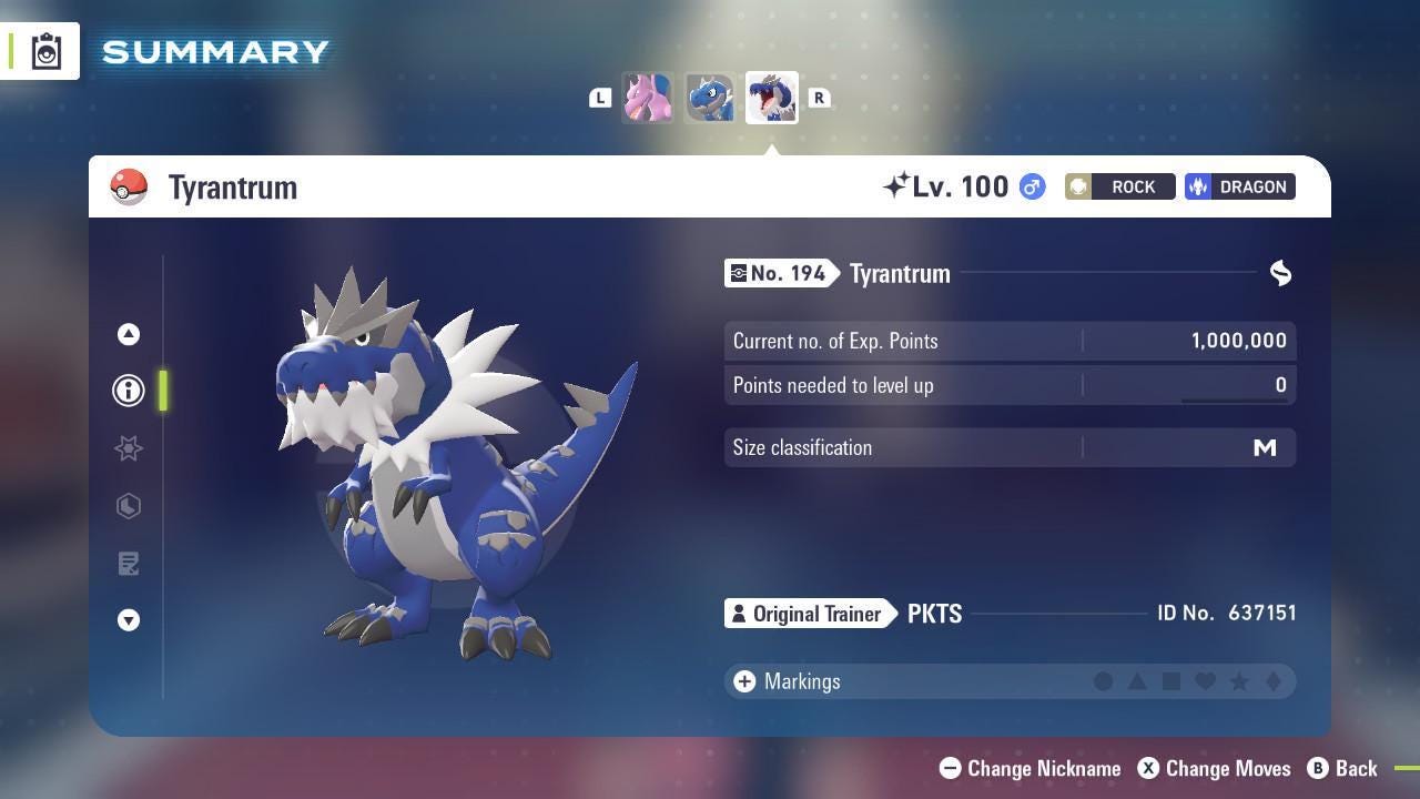 Shiny TYRANTRUM Pokémon Legends ZA 6IV Competitive Battle Ready Pokémon card photo 3