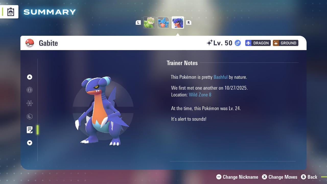 Фото покемона Блестящий ГАБИТ Pokémon Legends ZA 6IV Готов к соревновательным битвам 4
