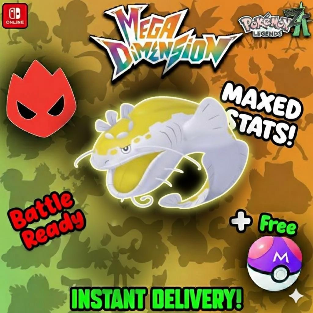 Foto de la carta Pokémon Shiny Alpha Dondozo Pokémon Legends ZA Mega Dimension DLC 6IV Listo para el Combate Competitivo