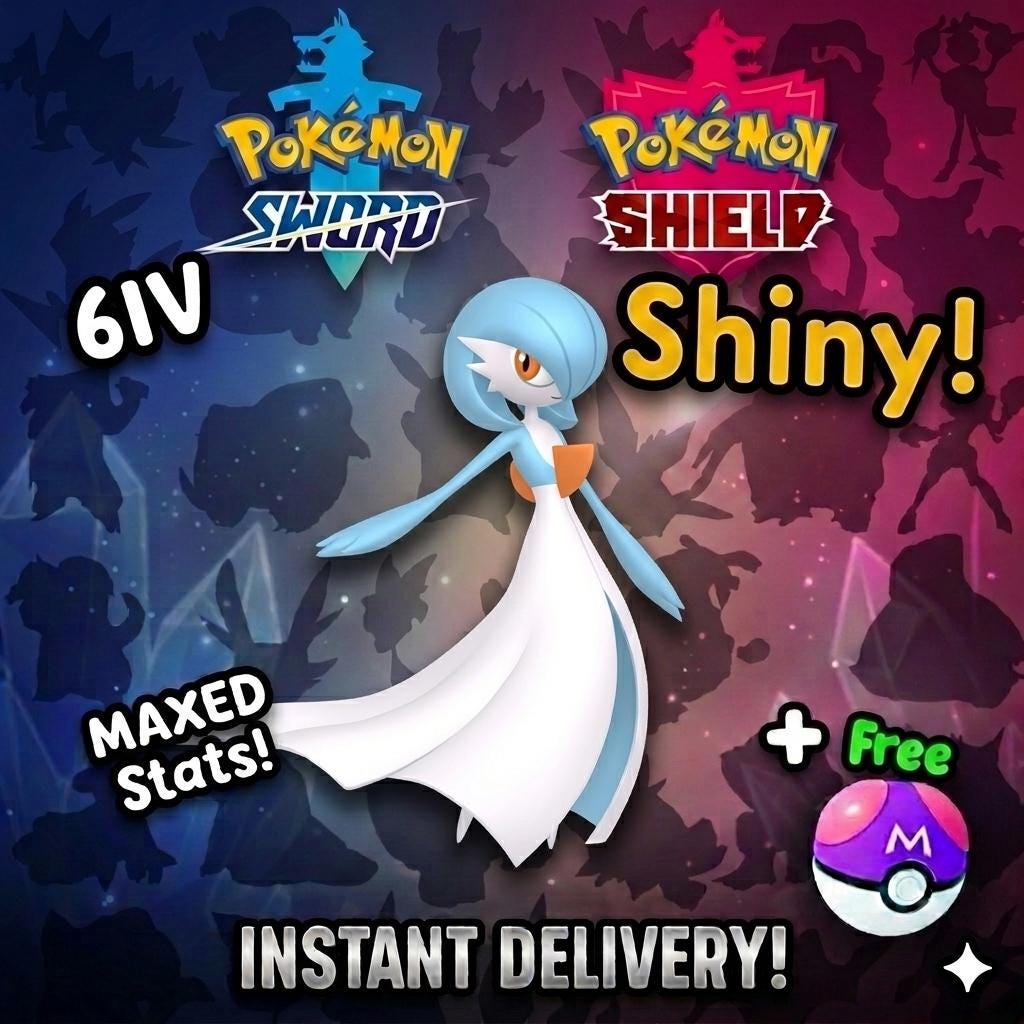 Shiny Gardevoir Pokemon Sword Shield 6IV Competitive Battle Ready Pokémon card photo