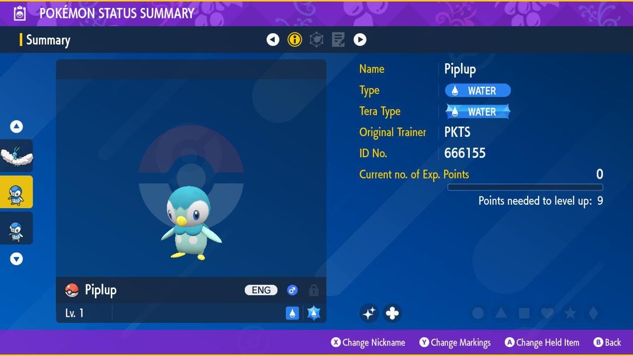 Shiny PIPLUP Pokémon Scarlet Violet 6IV Competitive Battle Ready – Scarlet & Violet Pokémon card photo