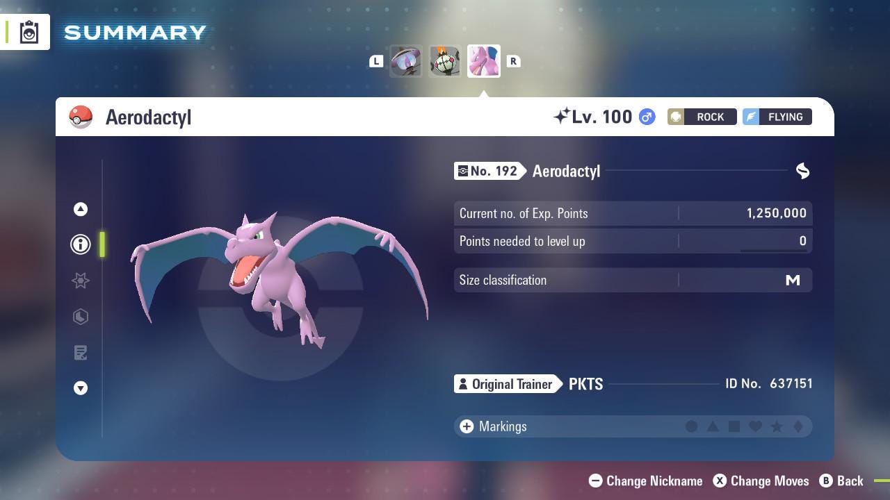 Shiny AERODACTYL Pokémon Legends ZA 6IV Competitive Battle Ready Pokémon card photo 3