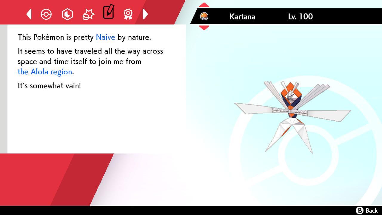 Shiny KARTANA Pokemon Sword Shield 6IV Competitive Battle Ready Pokémon card photo 4