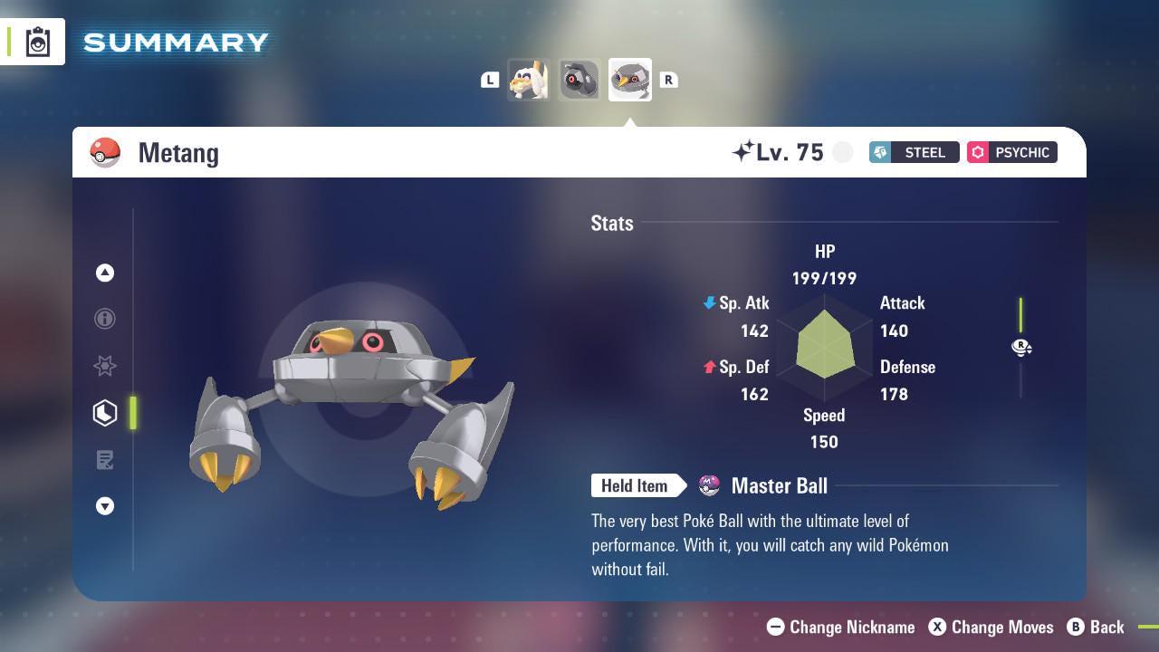 Shiny METANG Pokémon Legends ZA 6IV Competitive Battle Ready Pokémon card photo