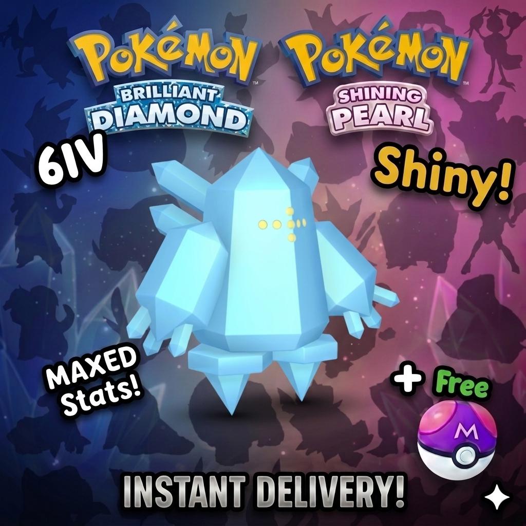SHINY 6IV REGICE Pokemon Brilliant Diamond Shining Pearl 6IV Competitive Battle Ready – Brilliant Diamond & Shining Pearl Pokémon card photo
