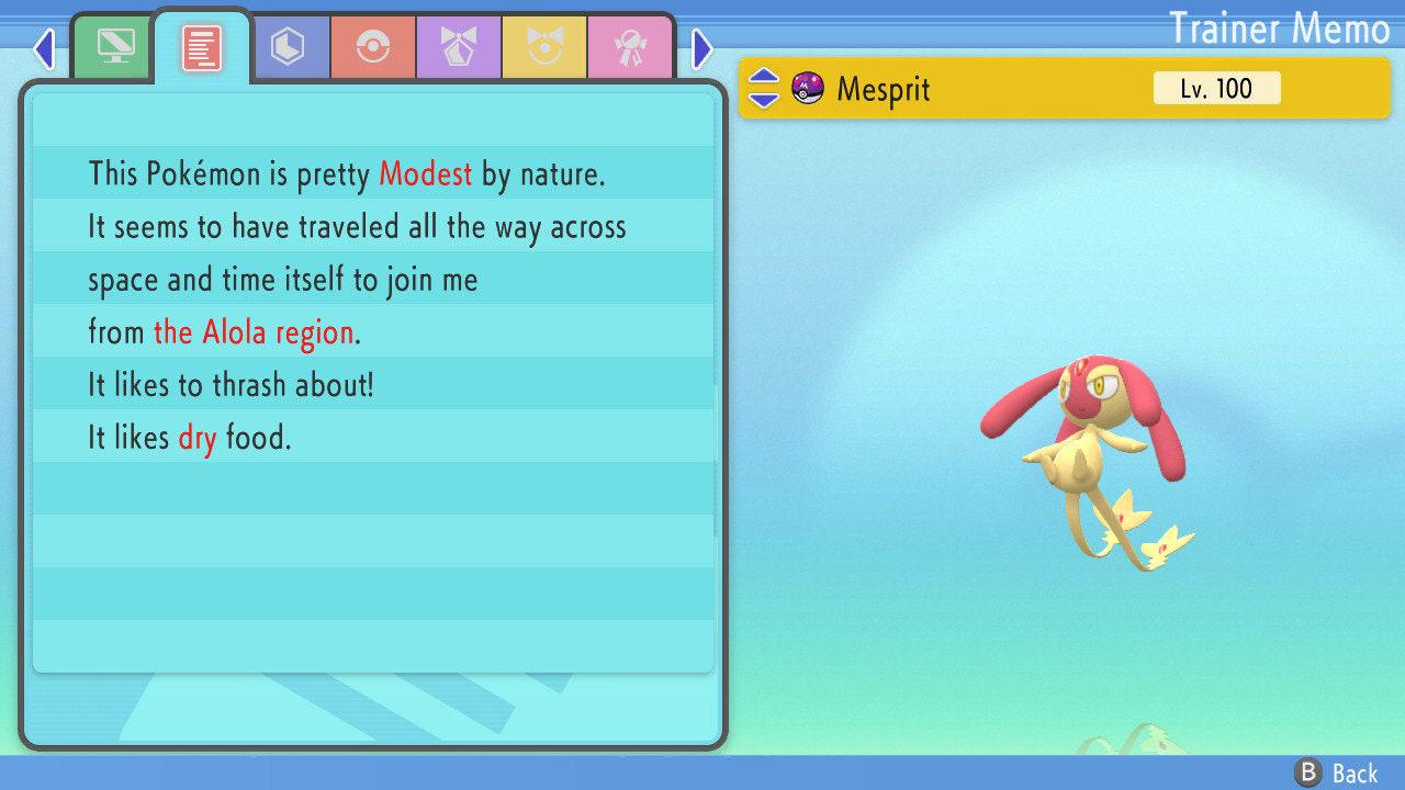SHINY 6IV MESPRIT Pokemon Brilliant Diamond Shining Pearl 6IV Competitive Battle Ready Pokémon card photo 3