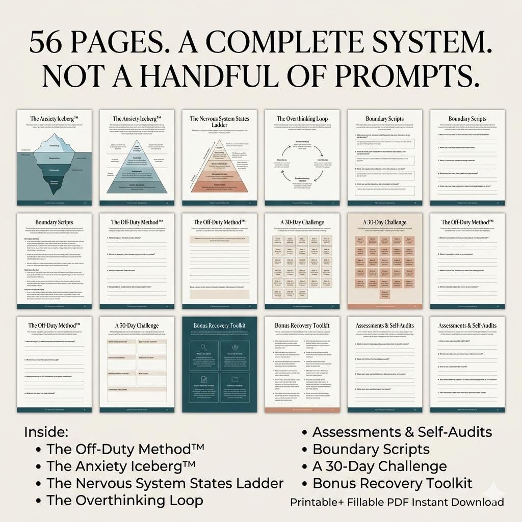 High Functioning Anxiety Workbook Printable PDF Stop Overthinking People Pleasing Boundaries Emotional Exhaustion Self Help Pokémon card photo 6