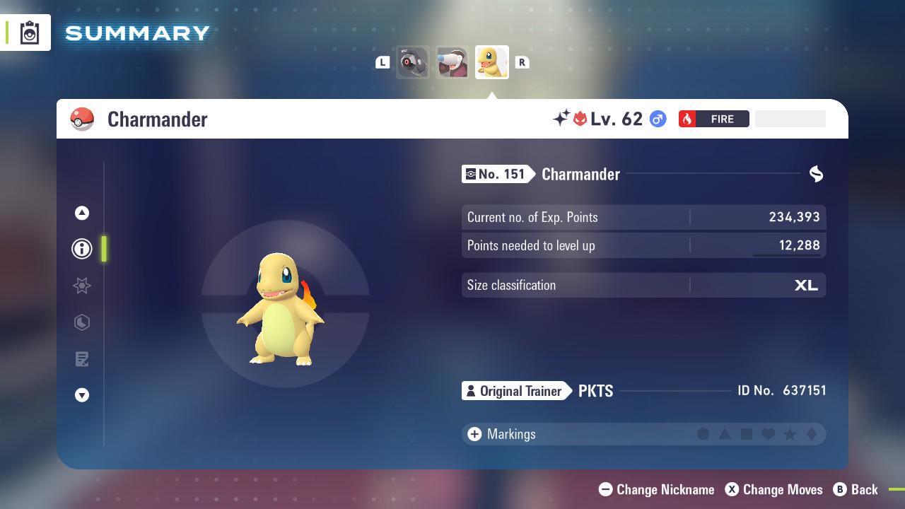 Foto de la carta Pokémon Charmander Alfa variocolor Leyendas ZA, 6IV Listo para el Combate Intercambio, Intercambio Pokémon Competitivo, Intercambio Instantáneo Nintendo Switch 3
