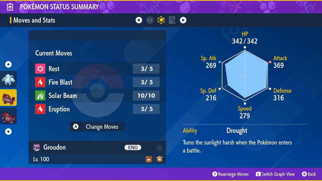 Shiny GROUDON Pokémon Scarlet Violet 6IV Competitive Battle Ready Pokémon card photo 3