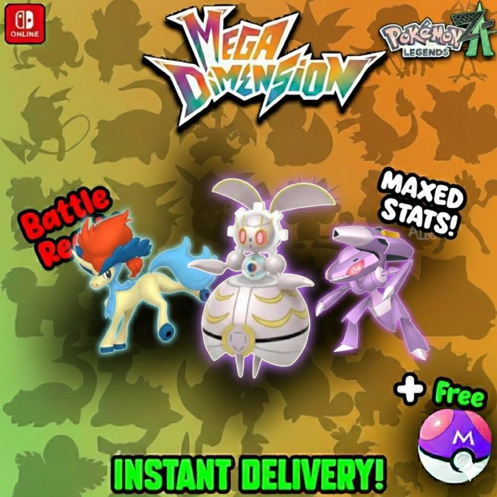Pokemon ZA Mythical Trio Unova Pack Shiny 6IV Pokémon Legends ZA 6IV Competitive Battle Ready Any Held Item Mega Evolution – Pokémon Legends Z-A Pokémon card photo