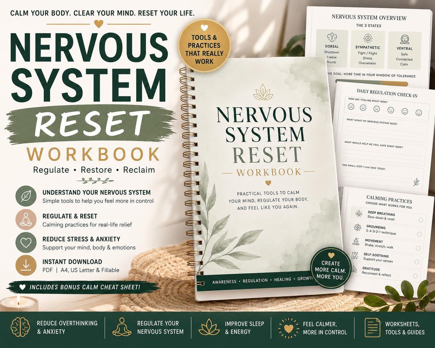 Nervous System Reset Workbook PDF Somatic Healing Workbook Grounding Exercises Anxiety Relief Stress Recovery Burnout Recovery – Workbooks Pokémon card photo