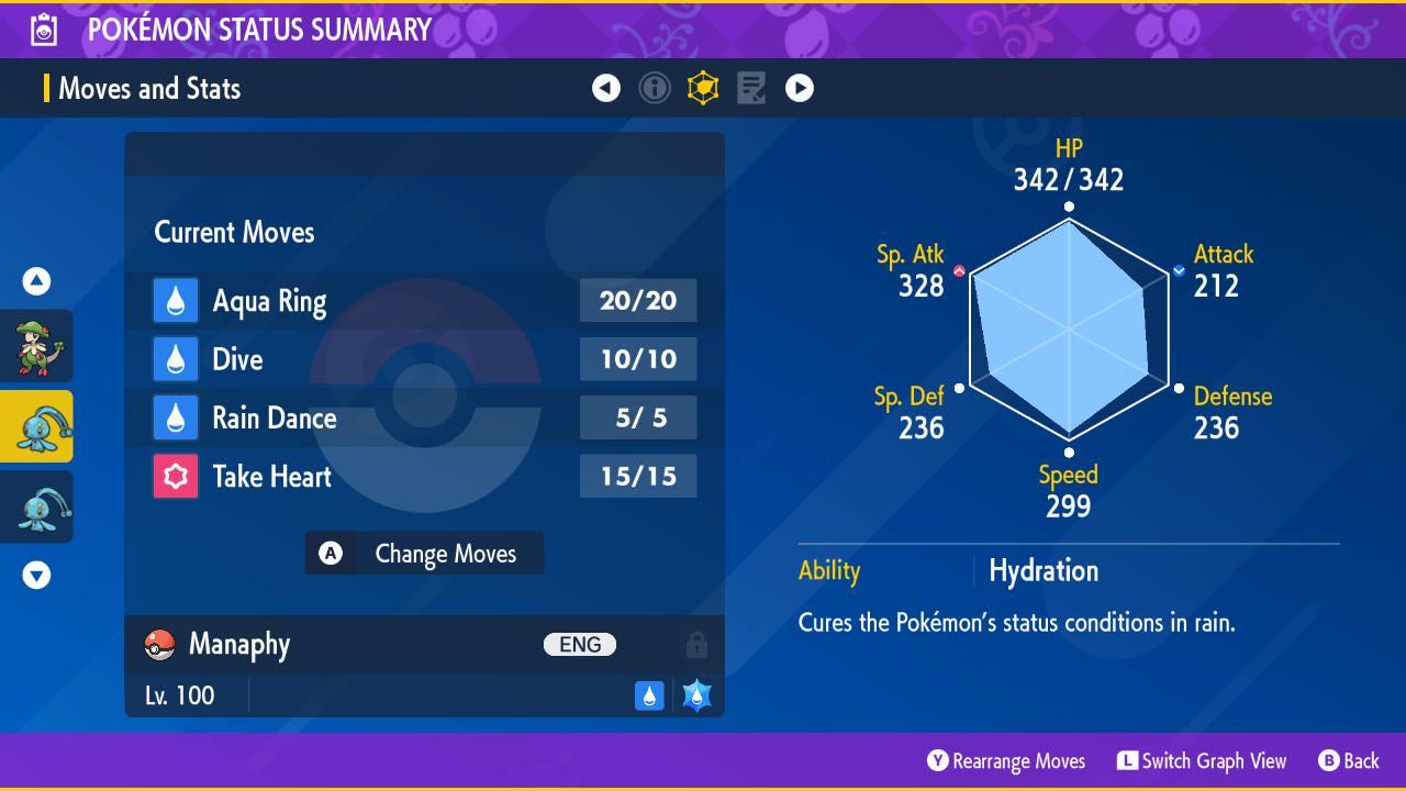 Shiny MANAPHY Pokémon Scarlet Violet Mythical Competitive Battle Ready Pokémon card photo 3