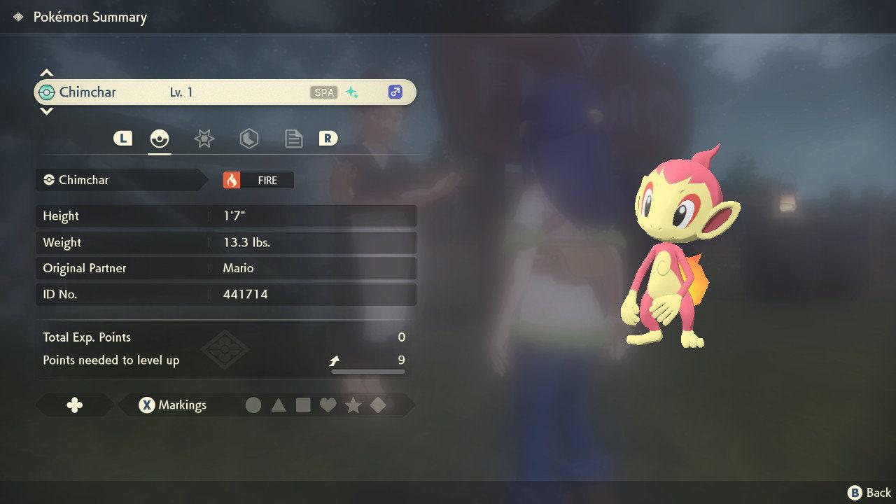 Shiny CHIMCHAR Pokemon Legends Arceus 6IV Competitive Battle Ready Pokémon card photo 2