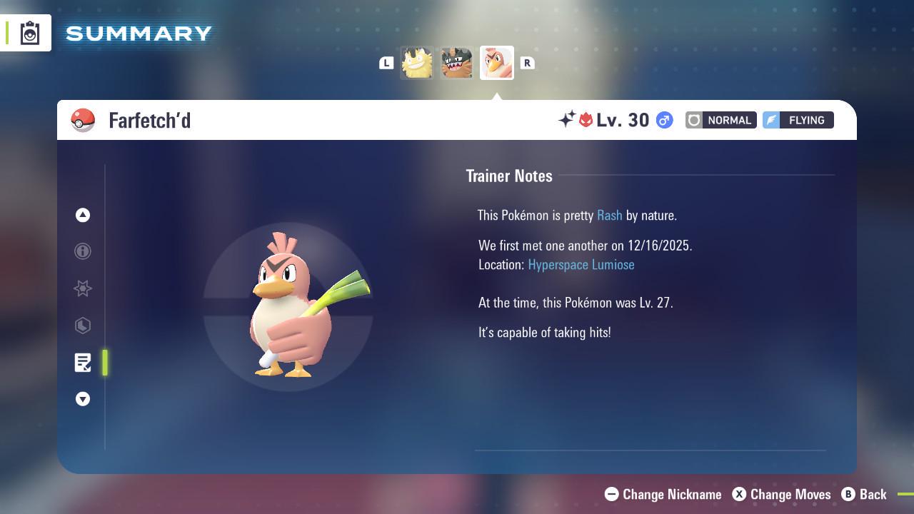 Shiny Alpha Farfetch'd Pokémon Legends ZA 6IV Competitive Battle Ready Pokémon card photo 4