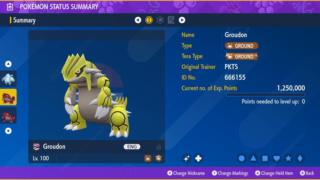 Shiny GROUDON Pokémon Scarlet Violet 6IV Competitive Battle Ready Pokémon card photo 2