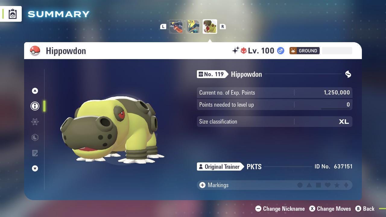Shiny Alpha Hippowdon Pokémon Legends ZA 6IV Competitive Battle Ready Pokémon card photo 2