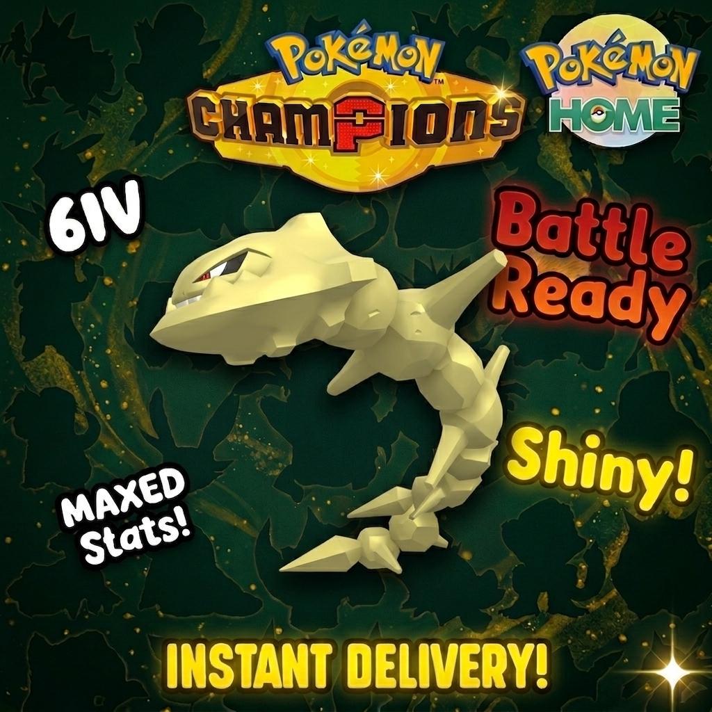Shiny Steelix Pokémon Champions 6IV Competitive Battle Ready – Champions Pokémon card photo