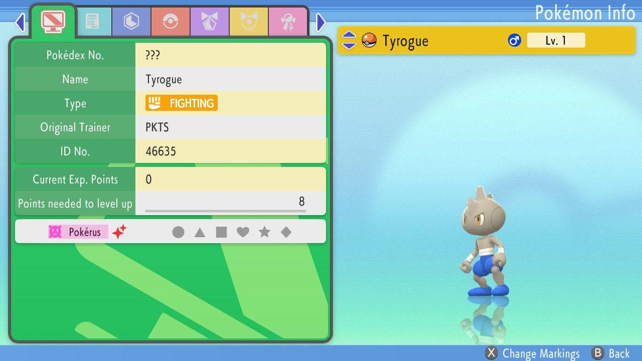 SHINY 6IV TYROGUE Pokemon Brilliant Diamond Shining Pearl 6IV Competitive Battle Ready – Brilliant Diamond & Shining Pearl Pokémon card photo