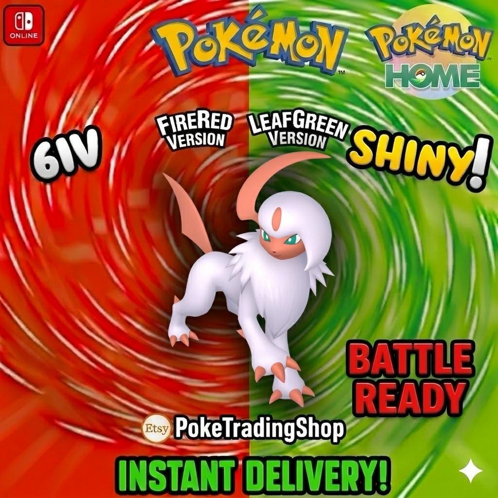 SHINY ABSOL Pokémon FireRed LeafGreen 6IV Competitive Battle Ready Pokémon card photo