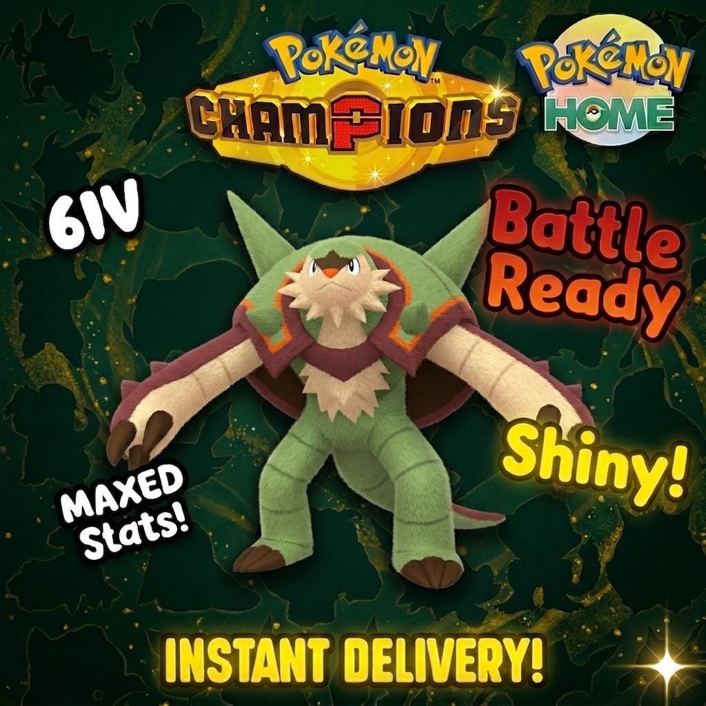 Shiny Chesnaught Pokémon Champions 6IV Competitive Battle Ready – Champions Pokémon card photo