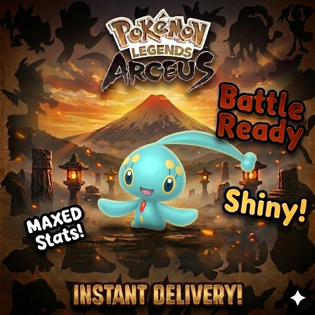 Shiny MANAPHY Pokemon Legends Arceus 6IV Competitive Battle Ready – Legends Arceus Pokémon card photo