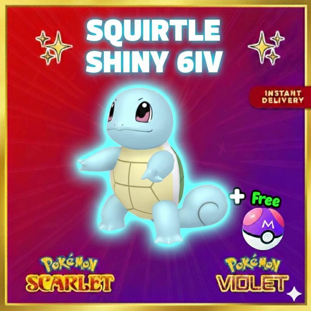 Foto de la carta Pokémon Squirtle variocolor de Pokémon Escarlata y Púrpura 6IV competitivo listo para la batalla