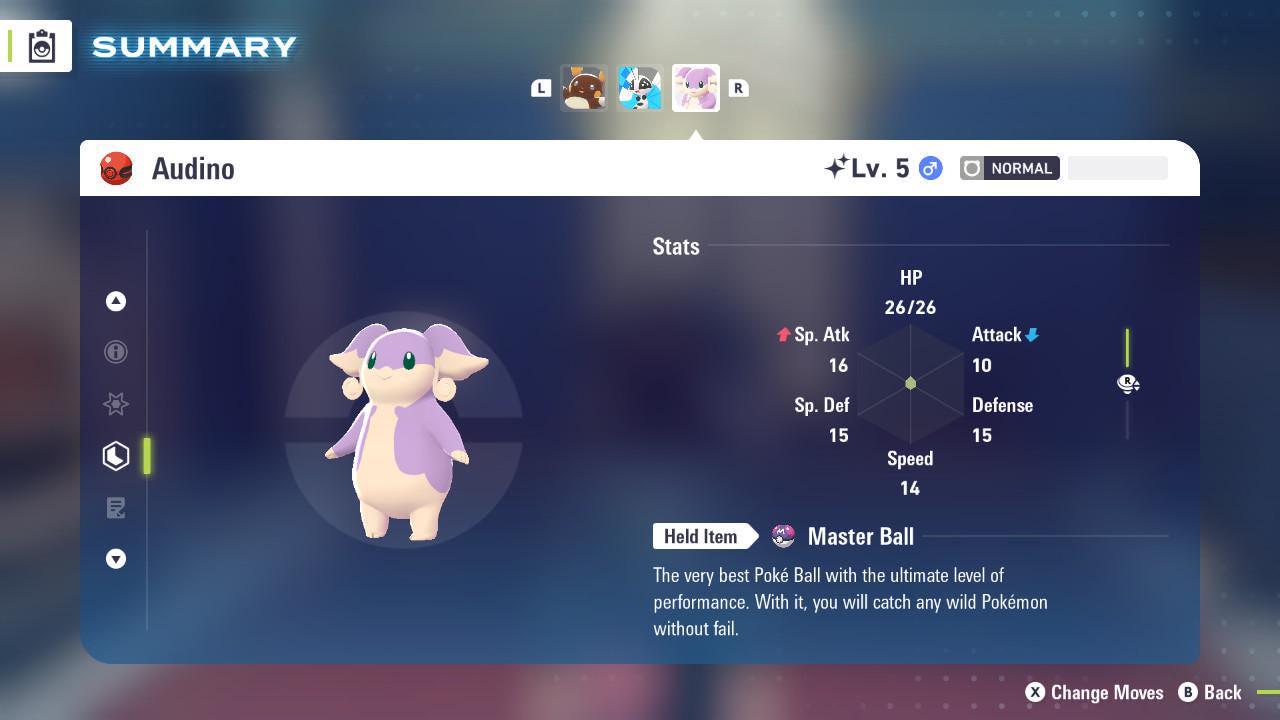 Pokemon Za Shiny 6IV Event AUDINO PokeCenter 251101 Center Birthday Pokémon Legends ZA 6IV Competitive Battle Ready Legend ZA Pokémon card photo 2