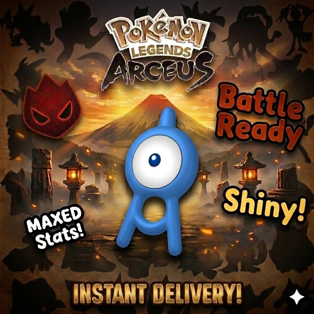 Shiny Alpha Unown Pokemon Legends Arceus 6IV Competitive Battle Ready – Legends Arceus Pokémon card photo