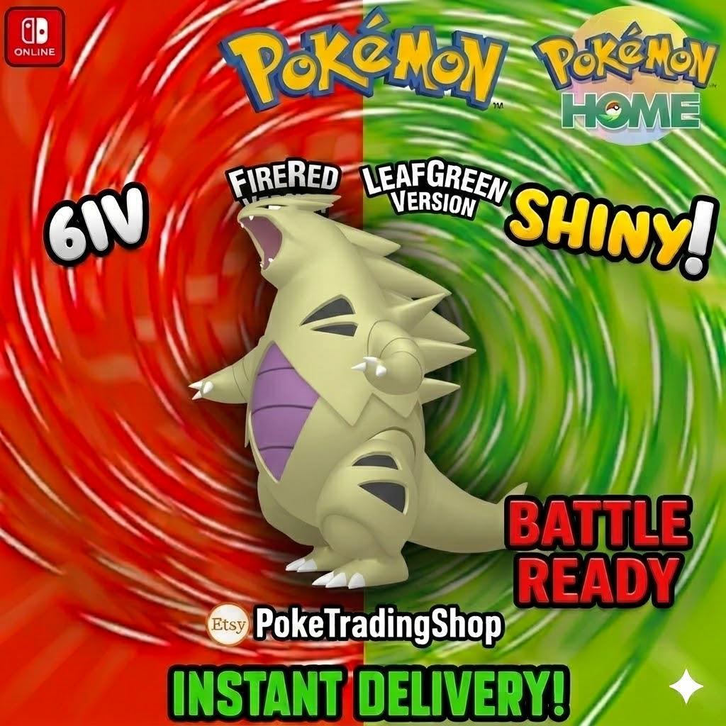 SHINY TYRANITAR Pokémon FireRed LeafGreen 6IV Competitive Battle Ready Pokémon card photo