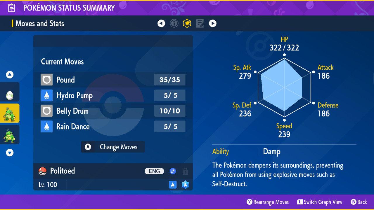 Shiny POLITOAD Pokémon Scarlet Violet 6IV Competitive Battle Ready Pokémon card photo 2