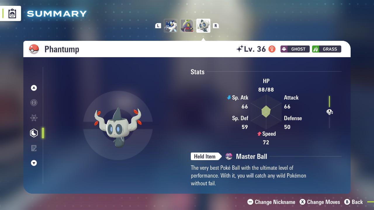 Фото покемона Shiny PHANTUMP Pokémon Legends ZA 6IV Готовый к соревновательным битвам