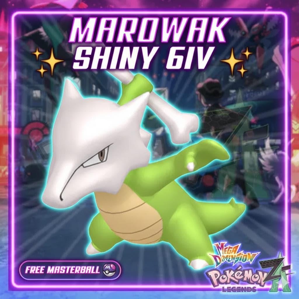 Shiny Marowak Pokemon Legends ZA Mega Dimension DLC 6IV Competitive Battle Ready Pokémon card photo