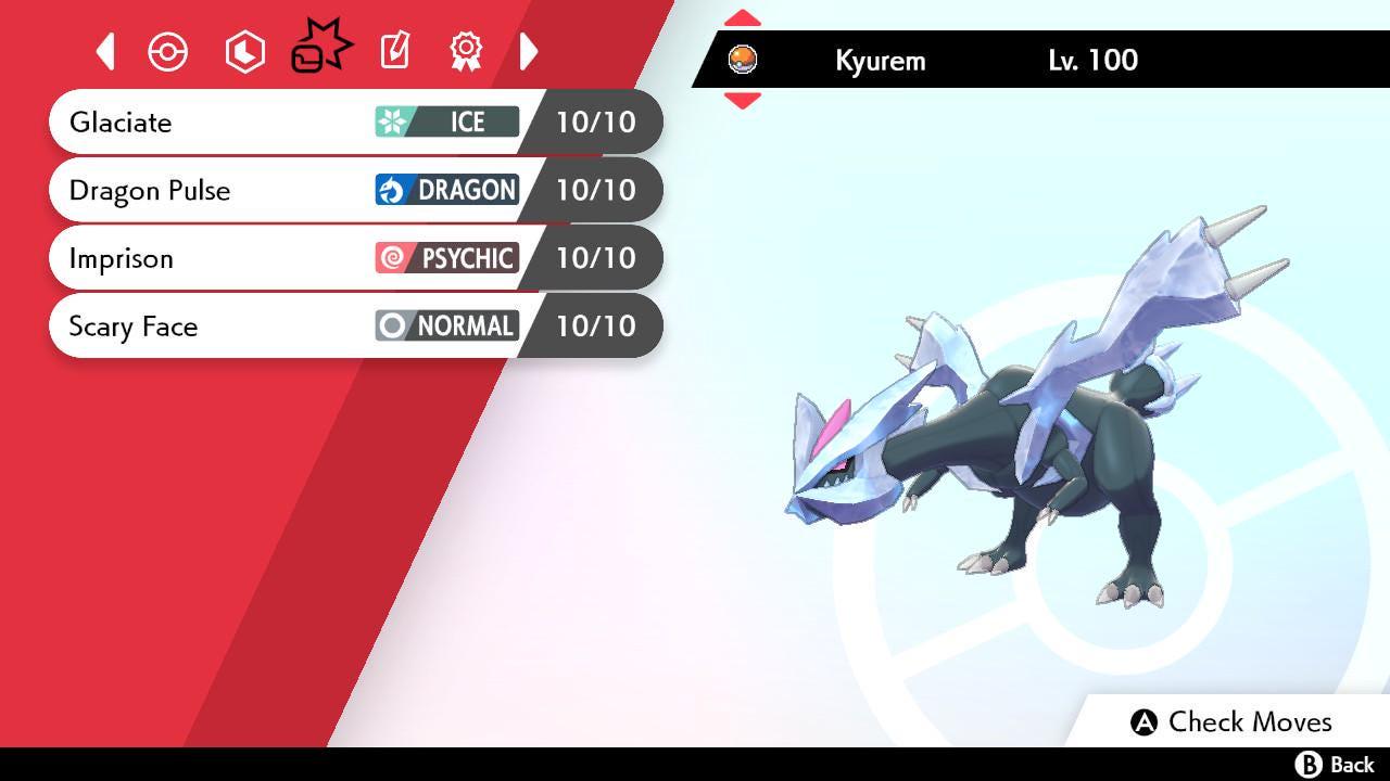Shiny KYUREM Pokemon Sword Shield 6IV Competitive Battle Ready Pokémon card photo 3