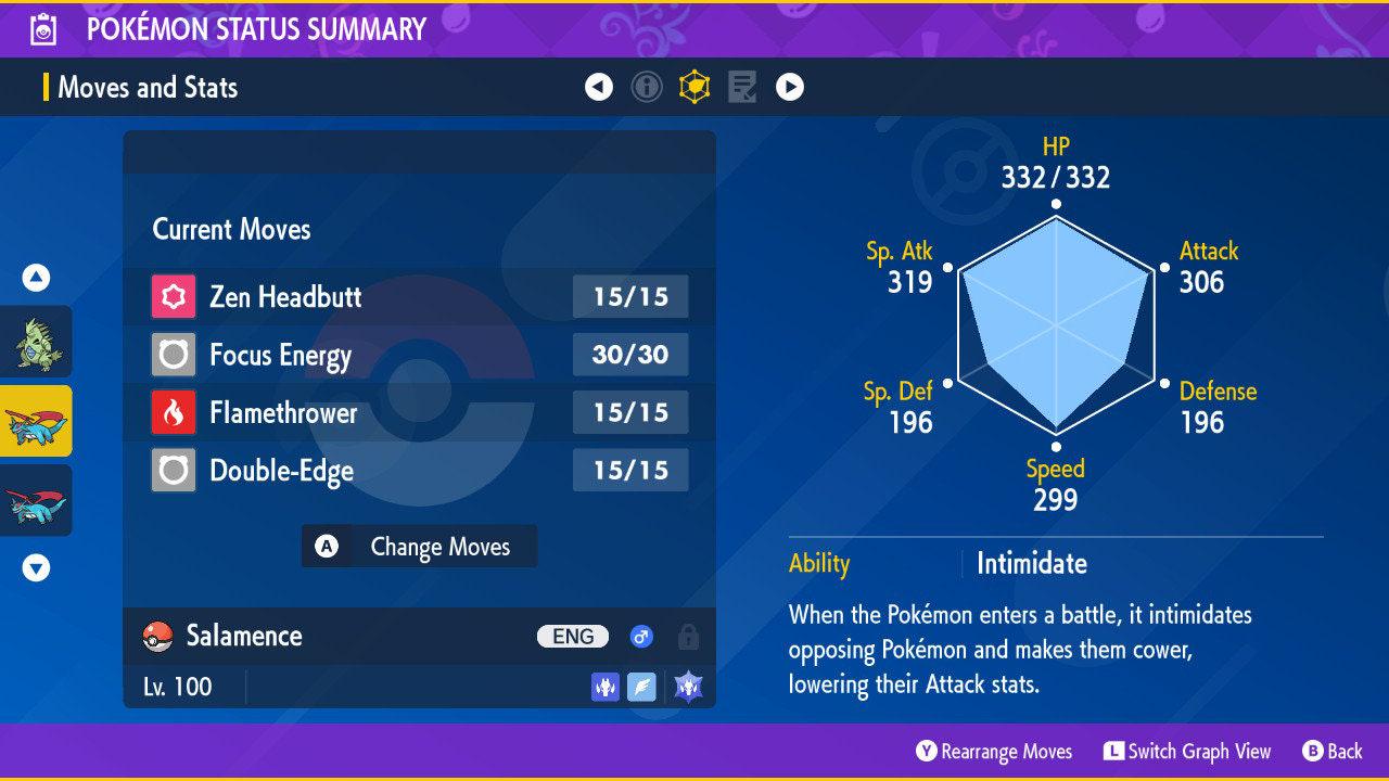 Shiny SALAMENCE Pokémon Scarlet Violet 6IV Competitive Battle Ready Pokémon card photo 2