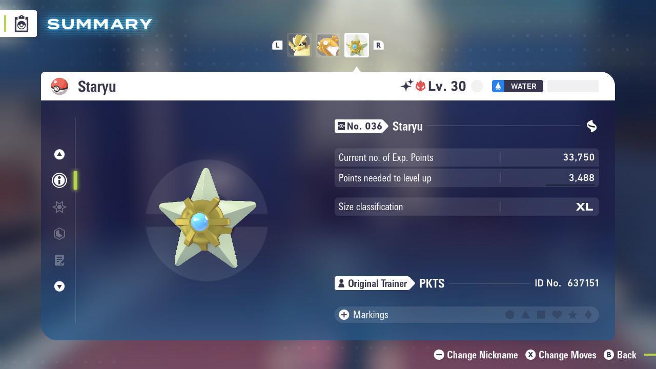Shiny Alpha Staryu Pokémon Legends ZA 6IV Competitive Battle Ready Pokémon card photo 3