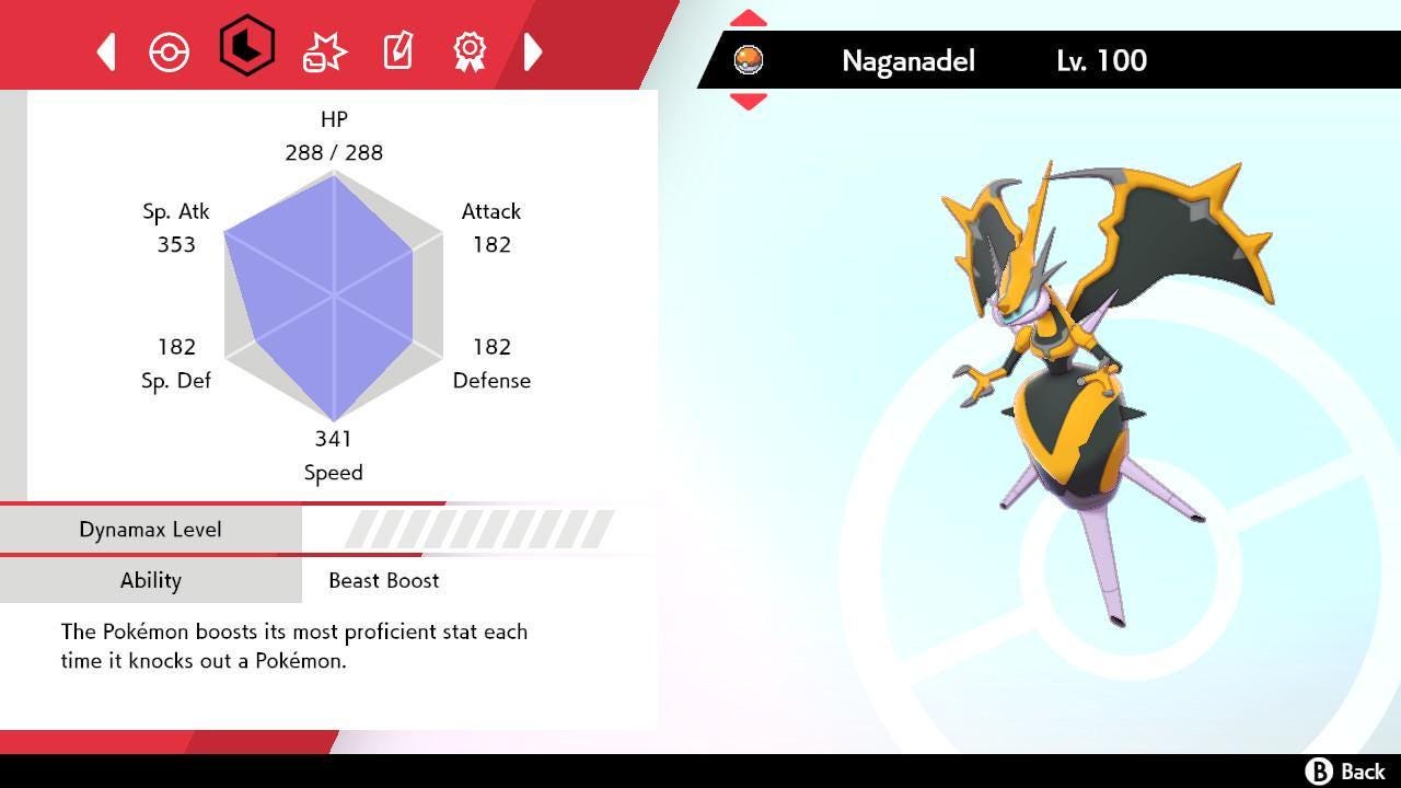 Shiny NAGANADEL Pokemon Sword Shield 6IV Competitive Battle Ready Pokémon card photo 2