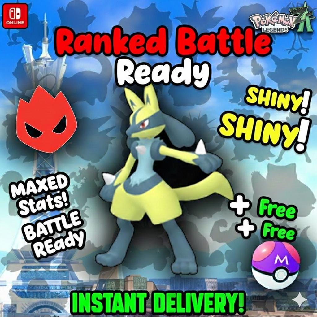 THE ULTIMATE GIFT Shiny Alpha Lucario 6IV Battle Ready Legends Za Prep Pokémon card photo
