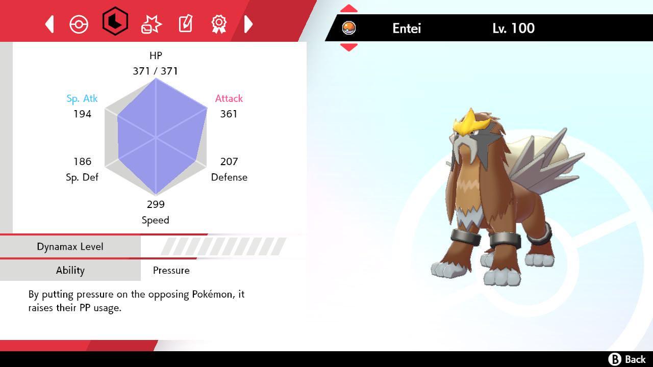 Shiny ENTEI Pokemon Sword Shield 6IV Competitive Battle Ready Pokémon card photo 4