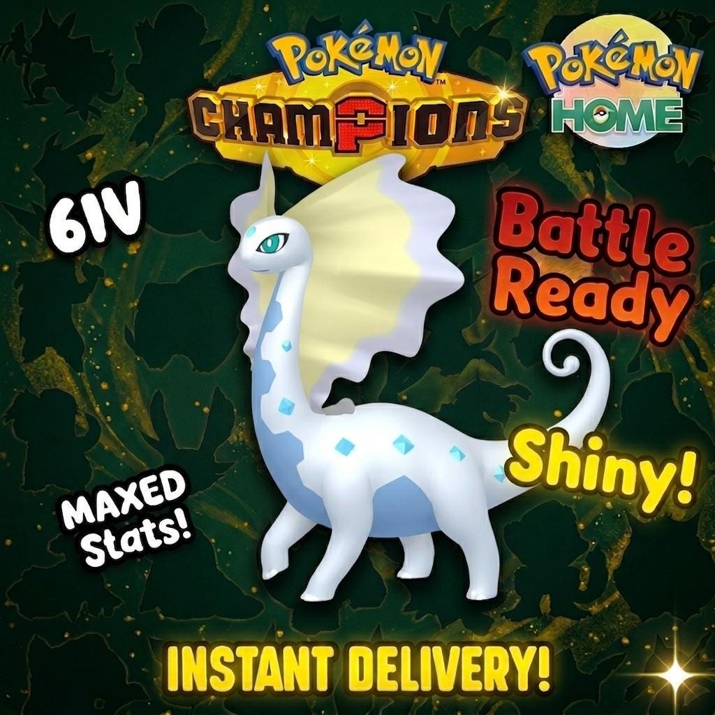 Shiny Aurorus Pokémon Champions 6IV Competitive Battle Ready – Champions Pokémon card photo