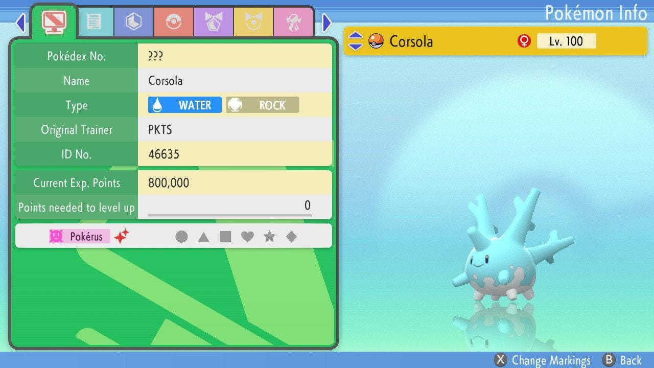 SHINY 6IV CORSOLA Pokemon Brilliant Diamond Shining Pearl 6IV Competitive Battle Ready – Brilliant Diamond & Shining Pearl Pokémon card photo