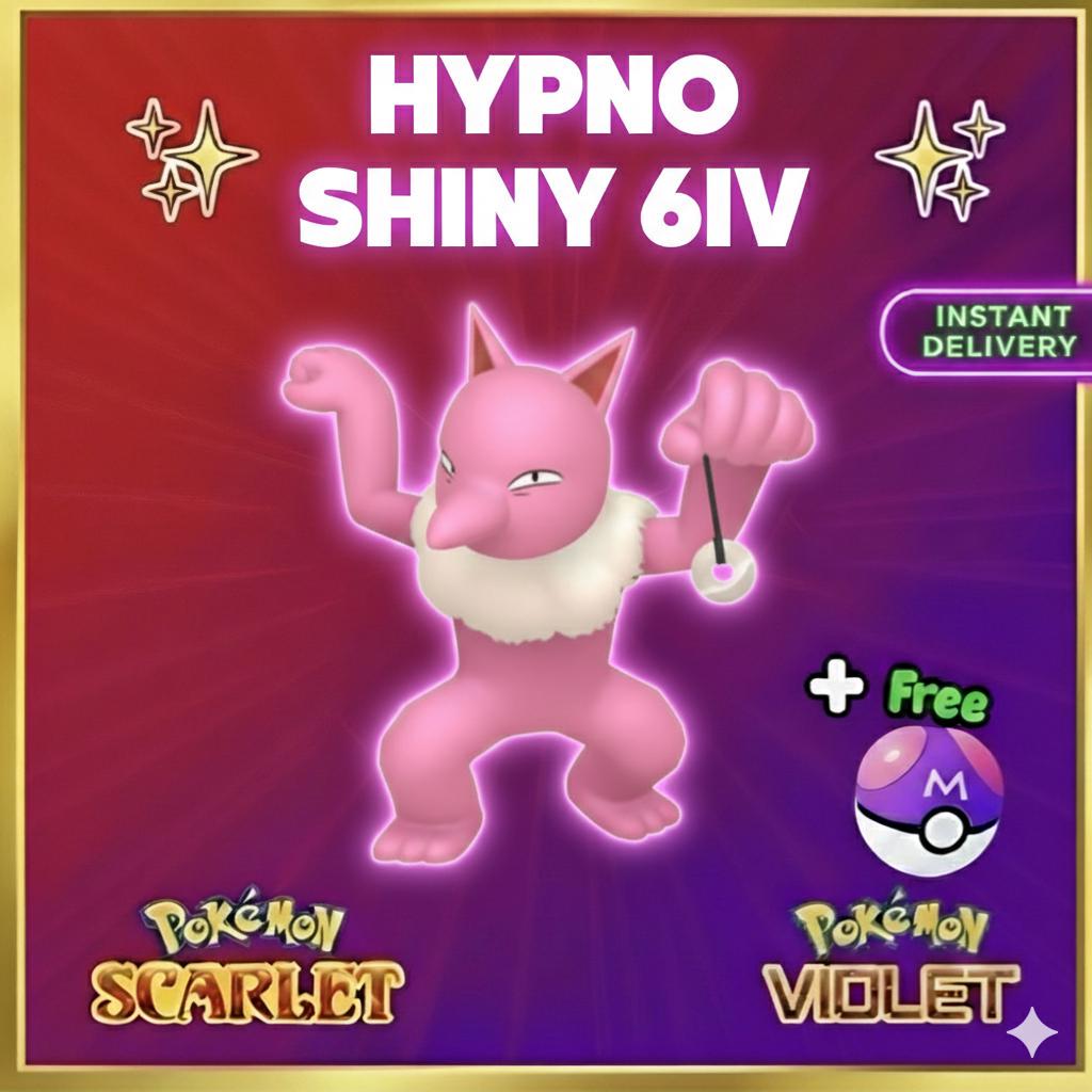 Foto de la carta Pokémon Pokemon Escarlata Púrpura Shiny 6iv Hypno Listo Para la Batalla Ev Entrenado Ot Personalizado Sv Intercambio ENTREGA RÁPIDA LISTO
