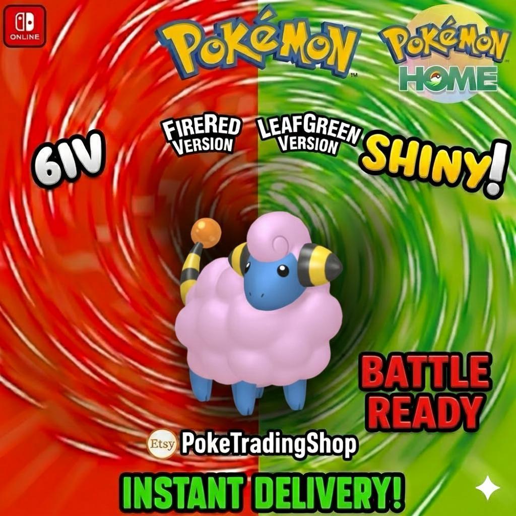 SHINY MAREEP Pokémon FireRed LeafGreen 6IV Competitive Battle Ready Pokémon card photo