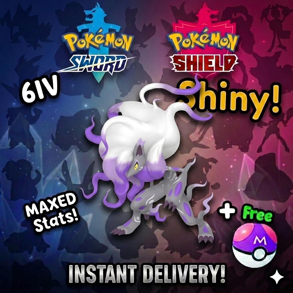 Shiny Hisuian Zoroark Pokemon Sword Shield 6IV Competitive Battle Ready – Sword & Shield Pokémon card photo