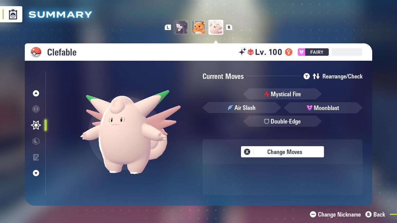 Shiny Alpha Clefable Pokémon Legends ZA 6IV Competitive Battle Ready Pokémon card photo 4